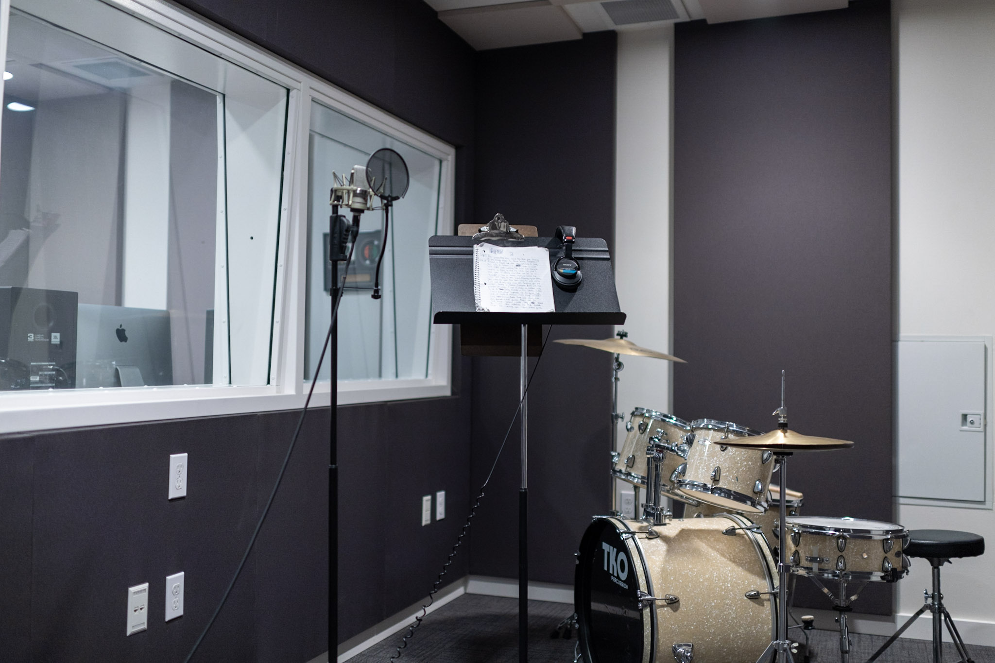 Vocalist recording at Emerald Street Studios