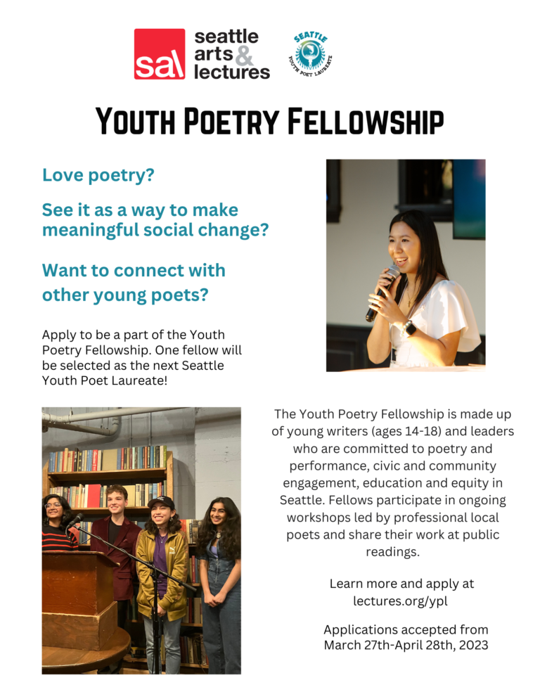 Seattle Arts & Lectures | Youth Poetry Fellowship