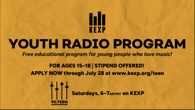 KEXP Youth Radio Program – Applications Open Now!